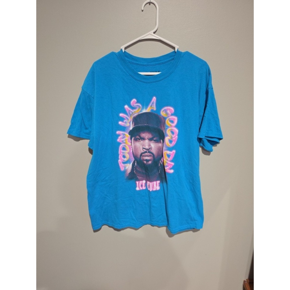 Ice Cube Today Was A Good Day Graphic Tee Blue Mens XL Hip Hop Streetwear Shirt